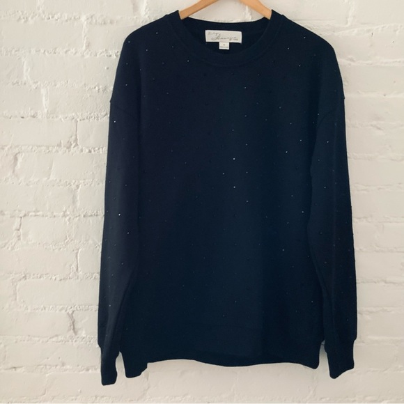 Vintage Havana Tops - Vintage Havana Womens Black Embellished Pullover Sweatshirt Top Size Medium